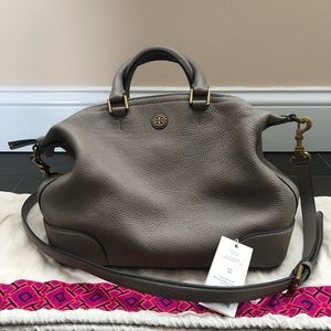 Tory Burch ‘Frances Small Slouchy Satchel’ in color French Gray